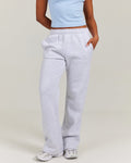 Omni Straight Leg Trackpants - Grey Marle/Light Blue