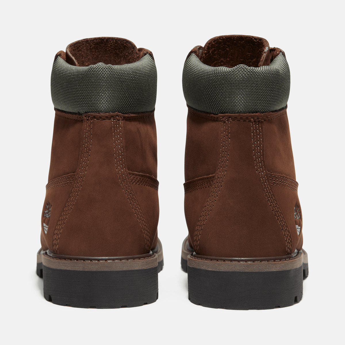 Junior Timberland Premium 6Inch Waterproof Boot TBL Dark Brown NubuckGold ALT5