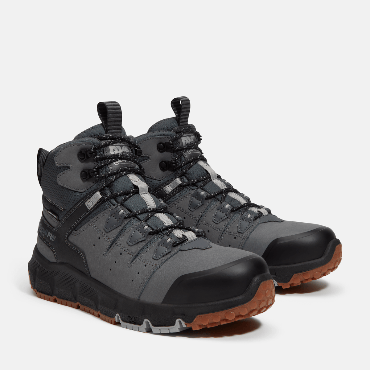 Mens Tempe 6 Alloy Toe Waterproof Work Boot TBL Medium Grey Leather ALT4