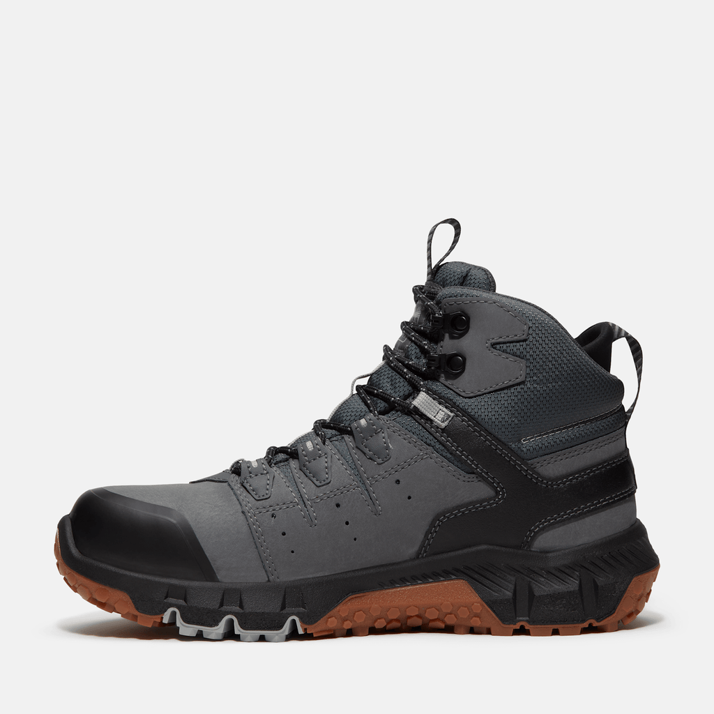Mens Tempe 6 Alloy Toe Waterproof Work Boot TBL Medium Grey Leather ALT6