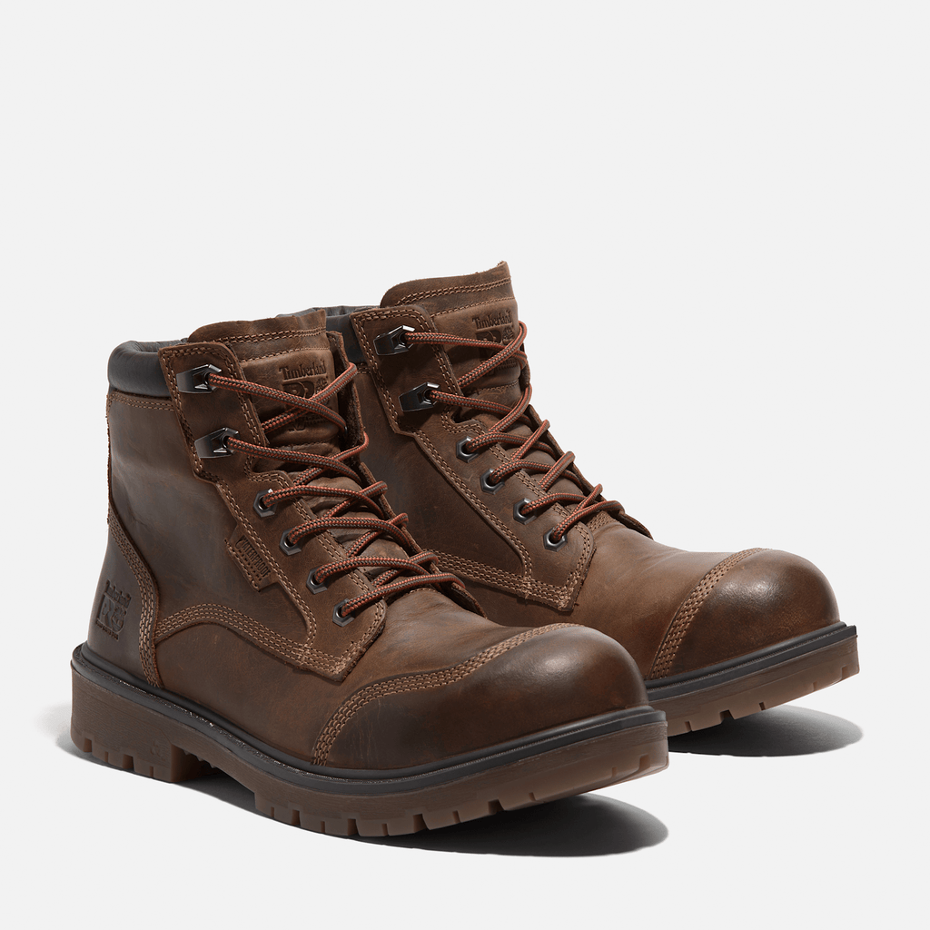 Mens Timberland PRO Whitman 6 Composite Toe Work Boot TBL Dark Brown FullGrain ALT4