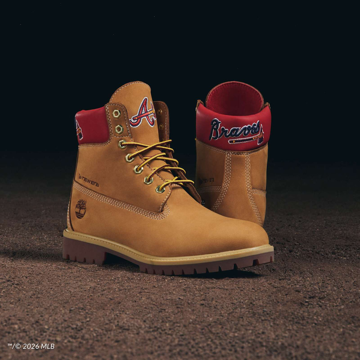 Mens Timberland x New Era Braves 6Inch Waterproof Boot TBL Wheat Braves ALTA