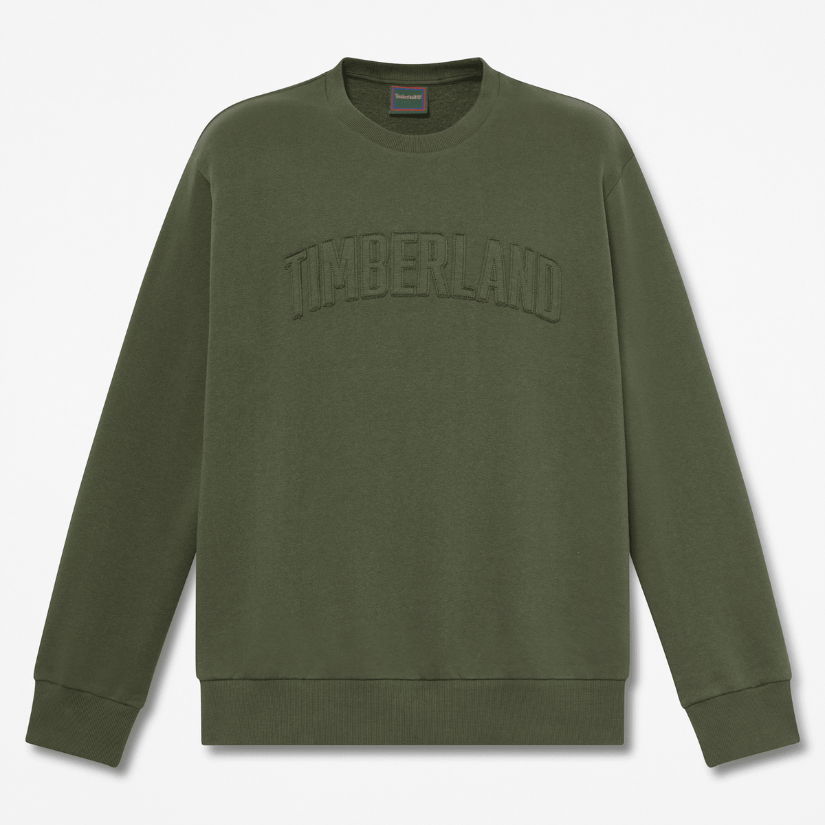 Mens Wareham Logo Patch Crew Sweatshirt TBL Dark Green HERO