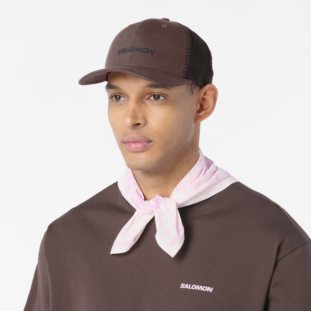 LOGO TRUCKER CAP - Brown