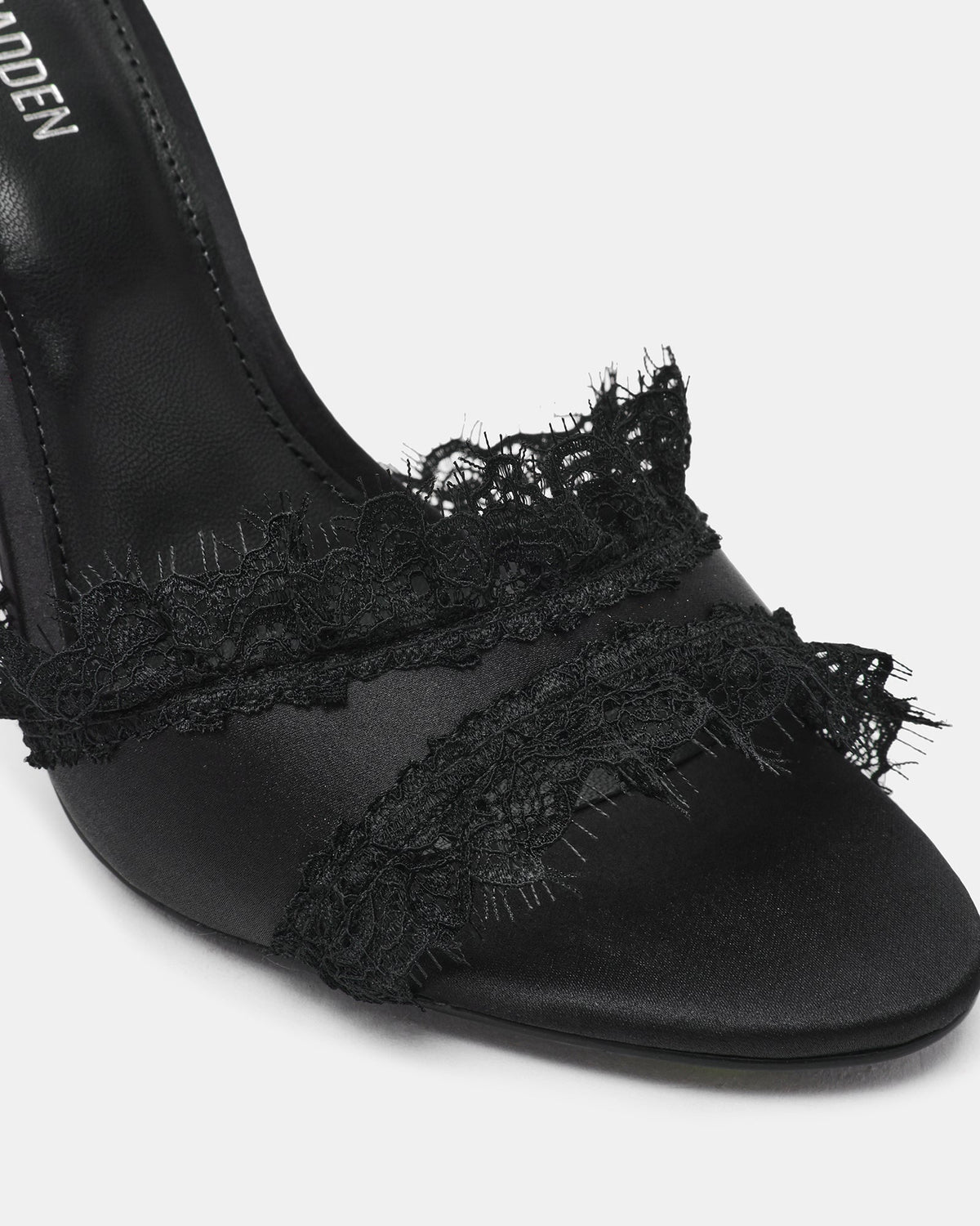 DAVINA BLACK SATIN LACE