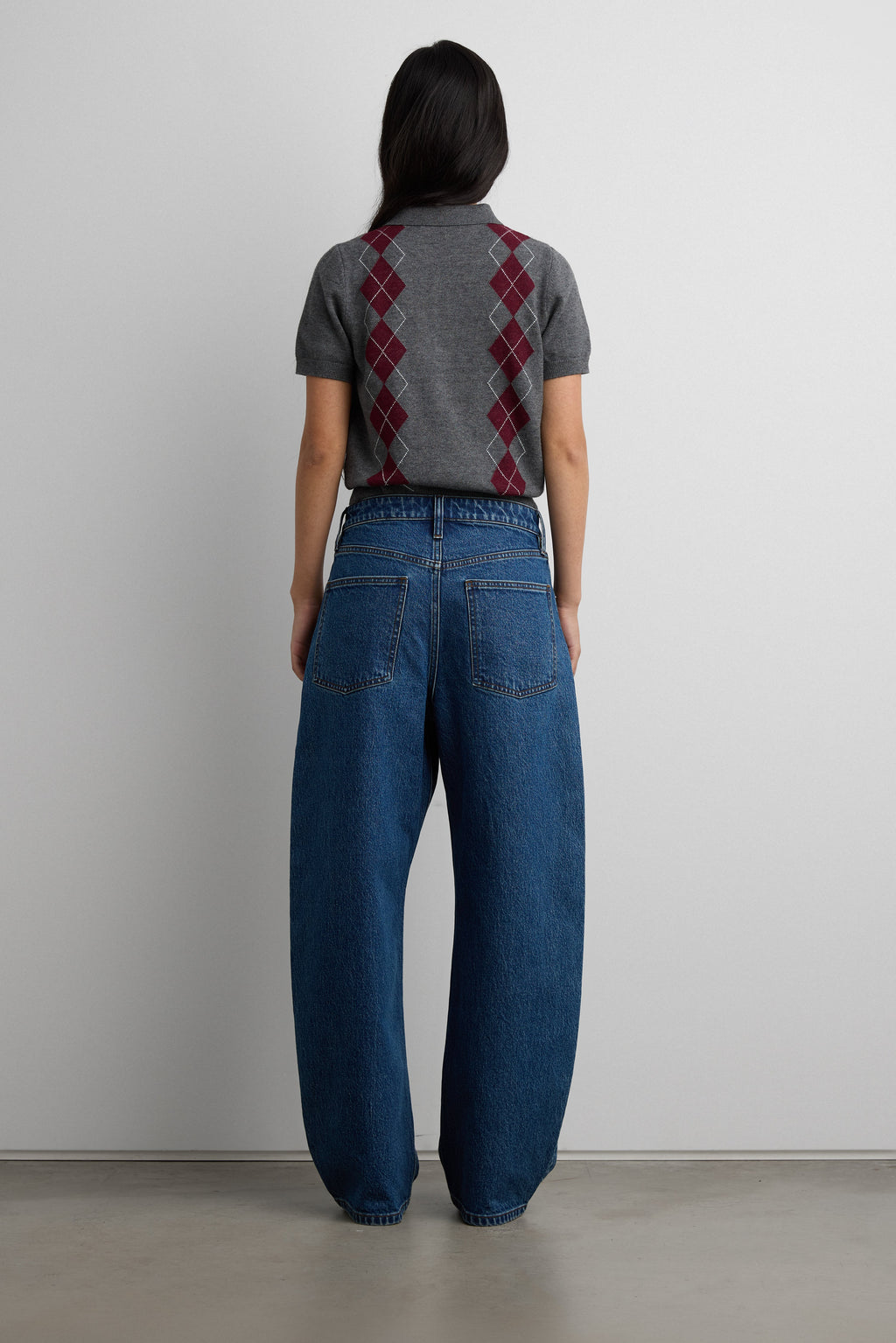 ARGYLE SHORT SLEEVE POLO SWEATER