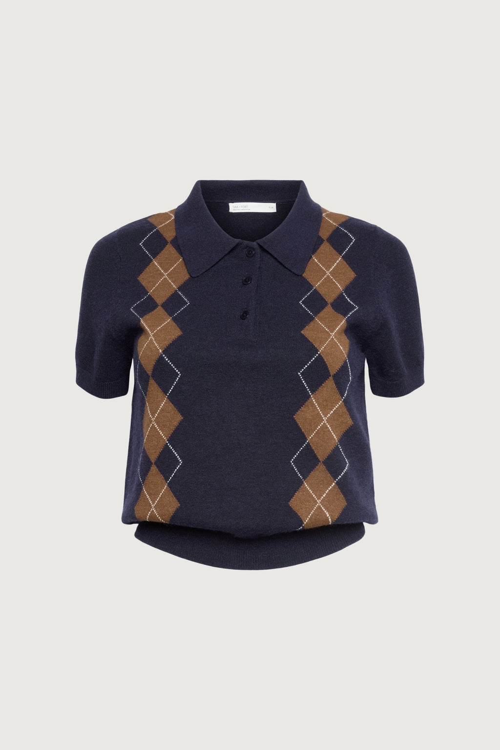 ARGYLE SHORT SLEEVE POLO SWEATER