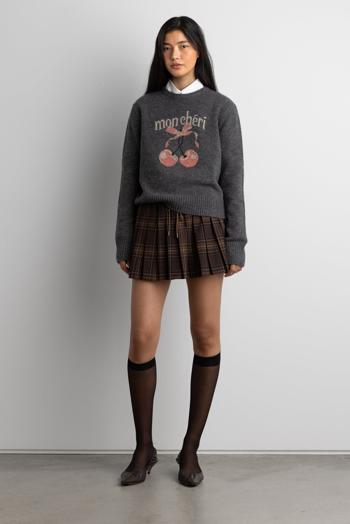 CHERRY INTARSIA SWEATER