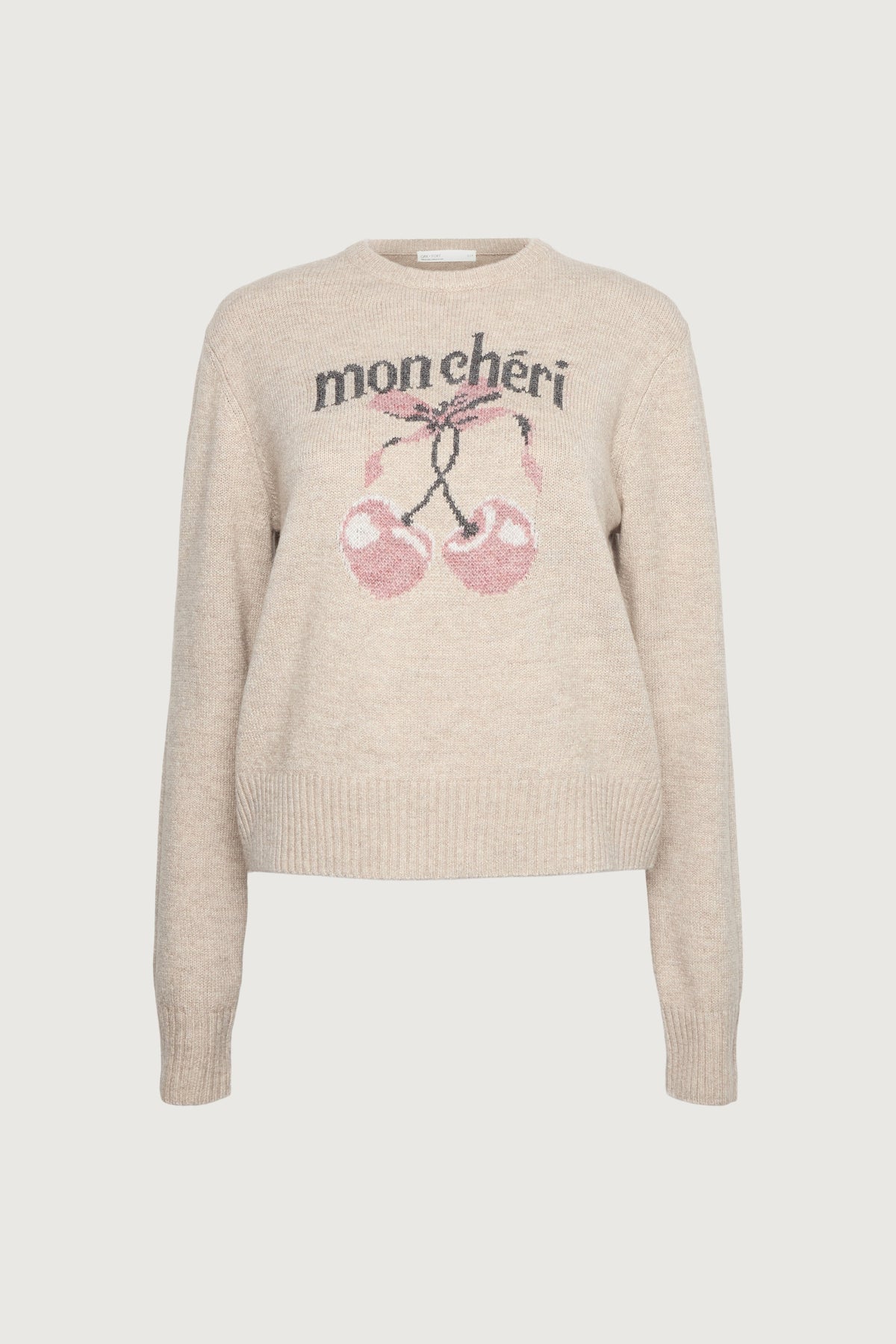 CHERRY INTARSIA SWEATER