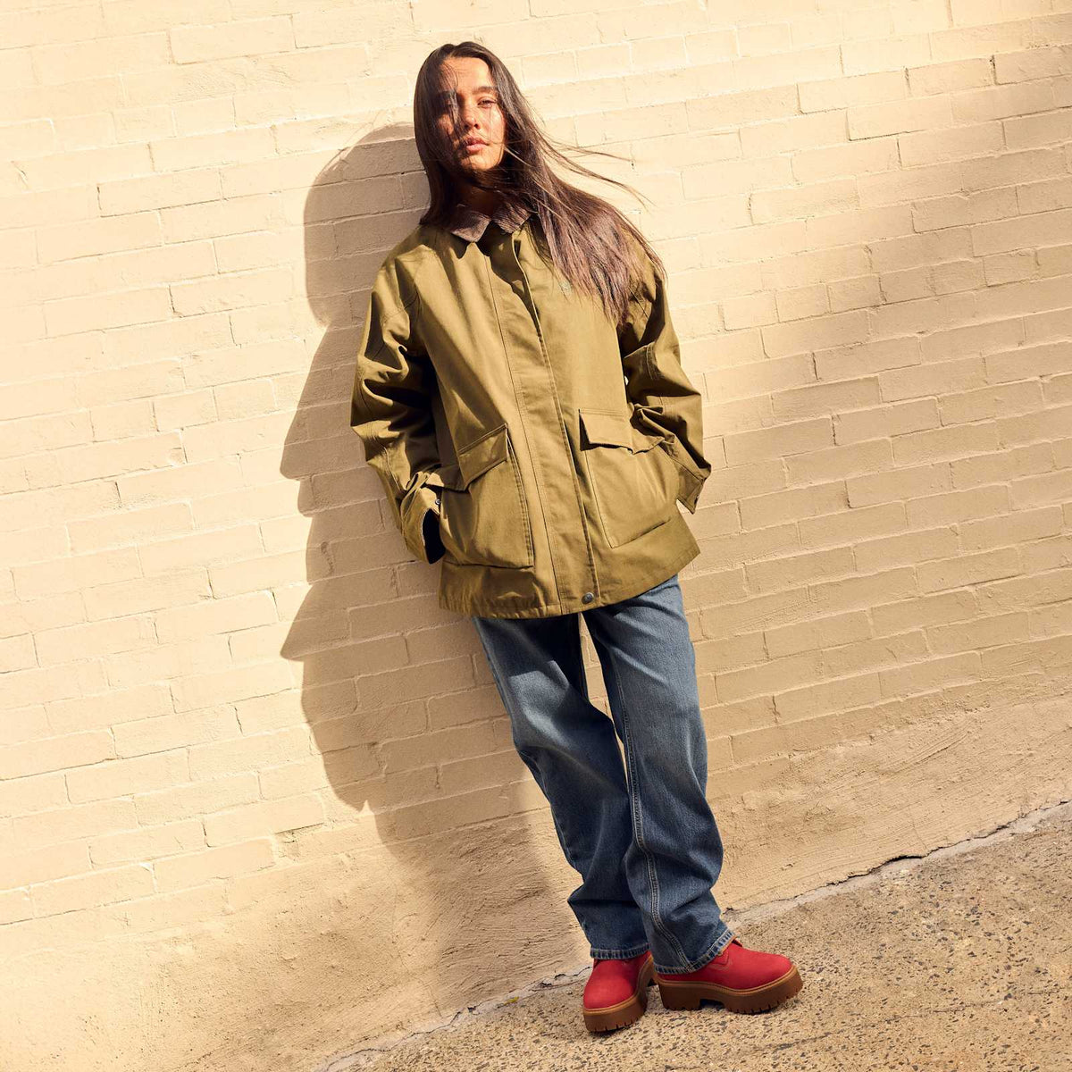 Womens Stone Street 6Inch Waterproof Platform Boot TBL Red Nubuck ALTB