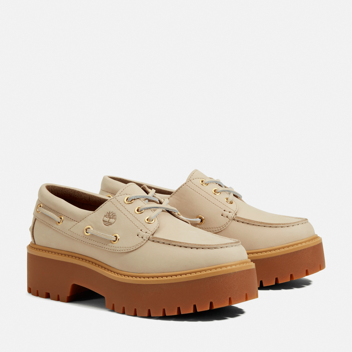 Womens Stone Street Platform Boat Shoe TBL Taupe ALT4