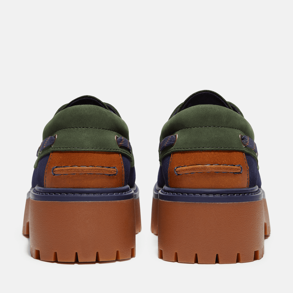 Womens Stone Street Platform Boat Shoe TBL Dark Green NubuckDark Blue ALT5