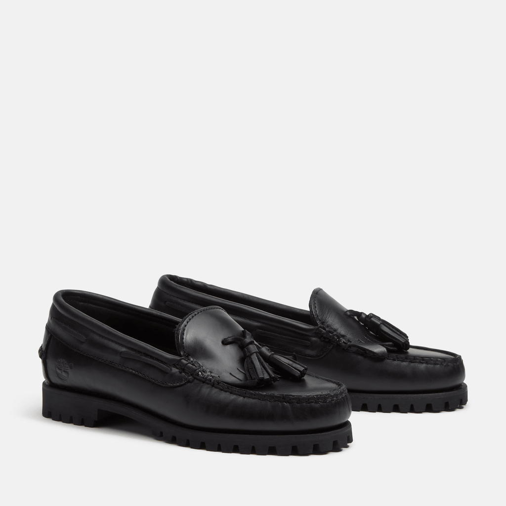 Womens Timberland Authentic Kiltie Loafer TBL Black FullGrain ALT4