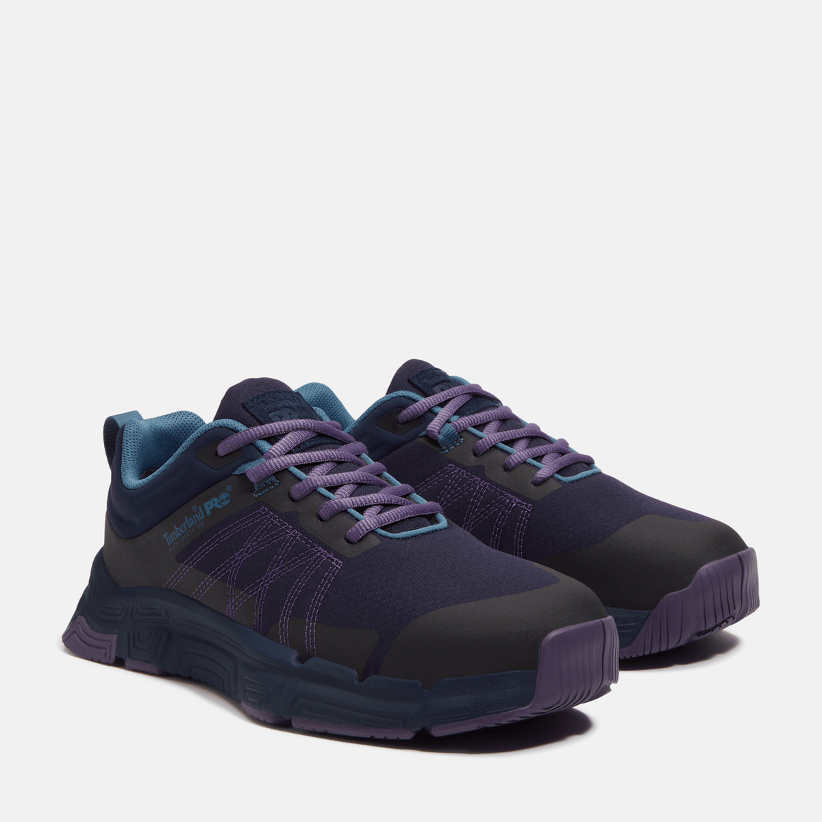 Womens XR1 Dynamic Natural Fit Alloy Toe Work Sneaker TBL Blue RipstopPurple ALT4