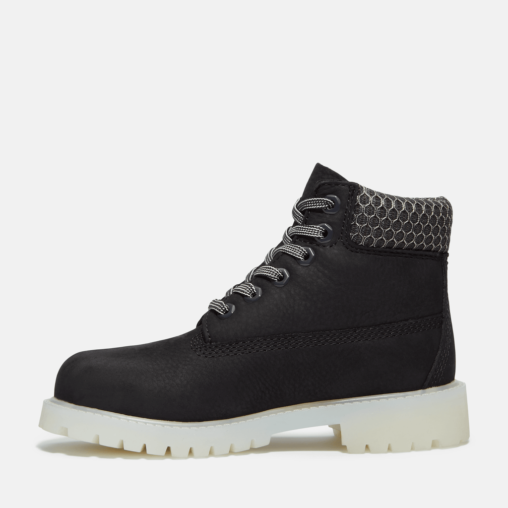 Youth Timberland Premium 6Inch Waterproof Boot TBL Black Nubuck ALT6