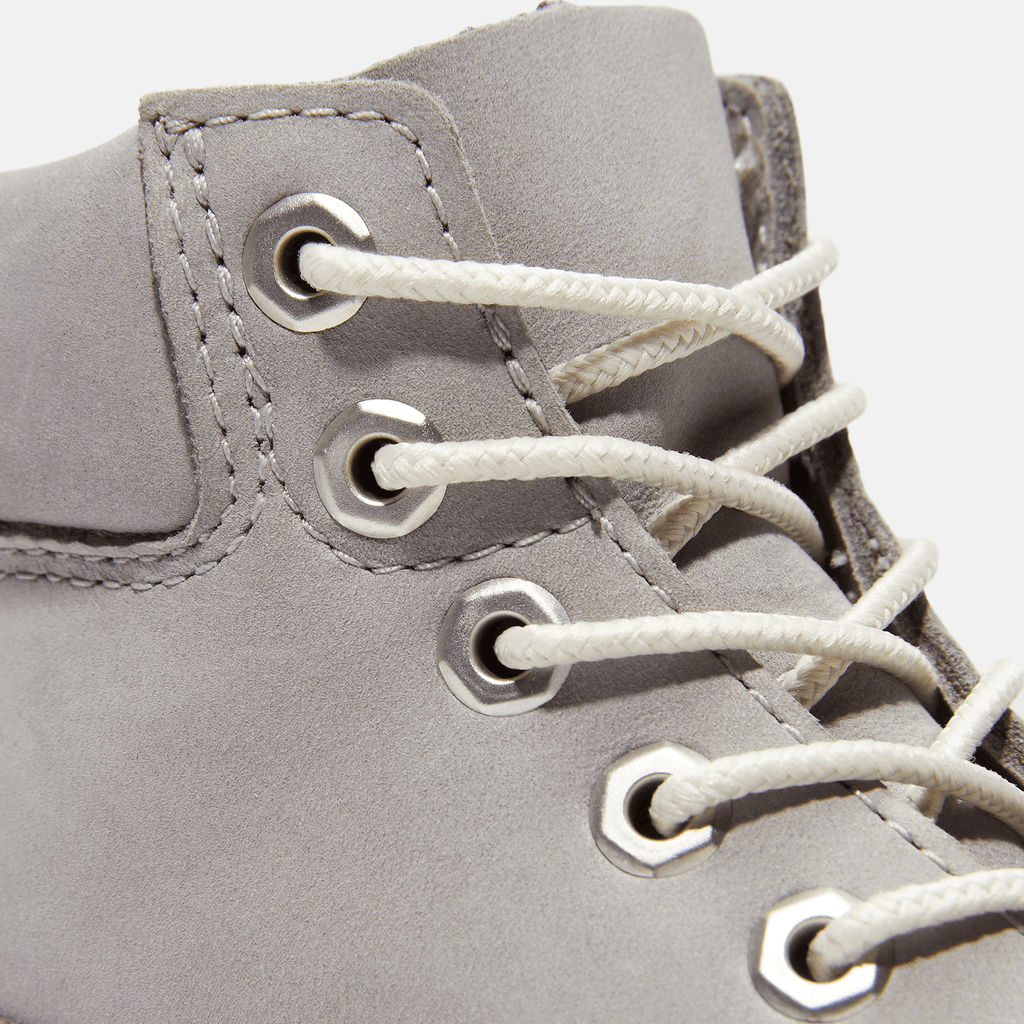 Youth Timberland Premium 6Inch Waterproof Boot TBL Medium Grey Nubuck ALT7